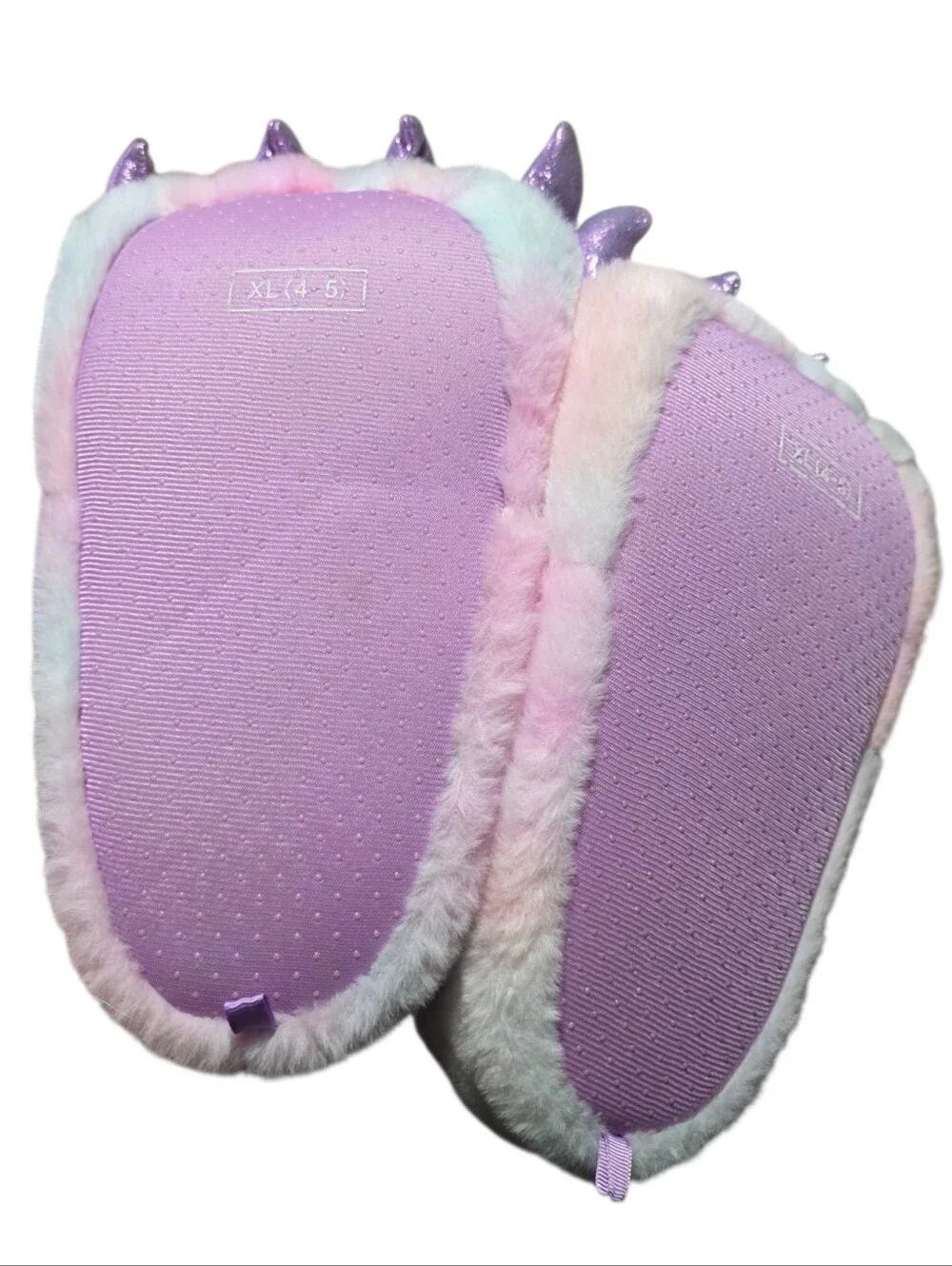 Feetmoji Monster Claw Slippers Multicolor Pastel Tie Dye Size XL (4-5)